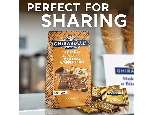 Ghirardelli Milk Choc Caramel Waffle 5oz