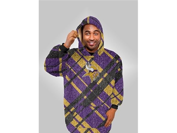NFL Sherpa Flannel Hoodie Blanket - Choose Team