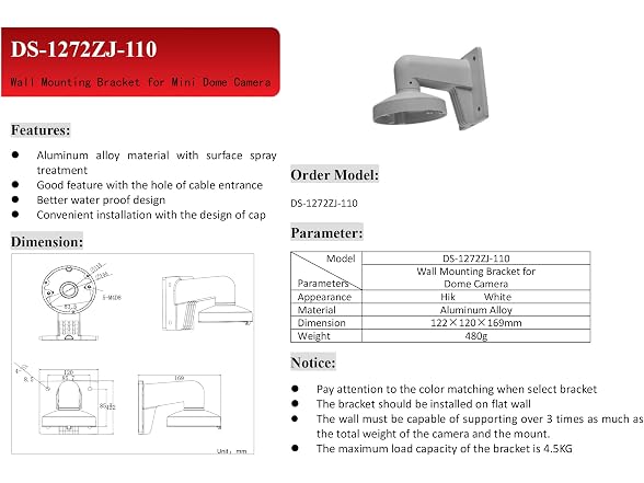 KENUCO WMS WML PC110 DS-1272ZJ-110 Wall