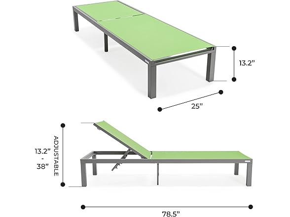 LeisureMod MLGR-77 Marlin Chaise Lounge -Choose Color