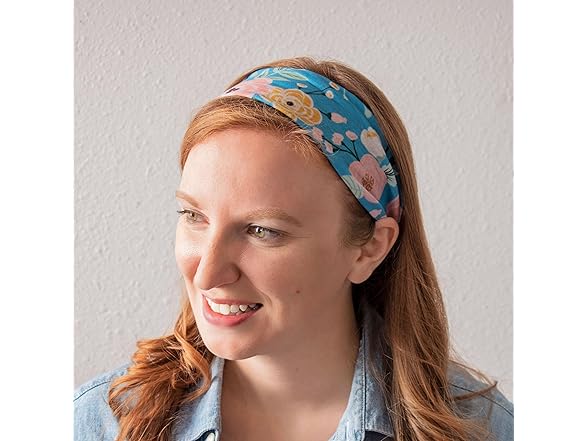 Karma Blue Floral Headband for Women 