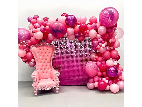 Pink Balloons Set, 12 Inch Hot