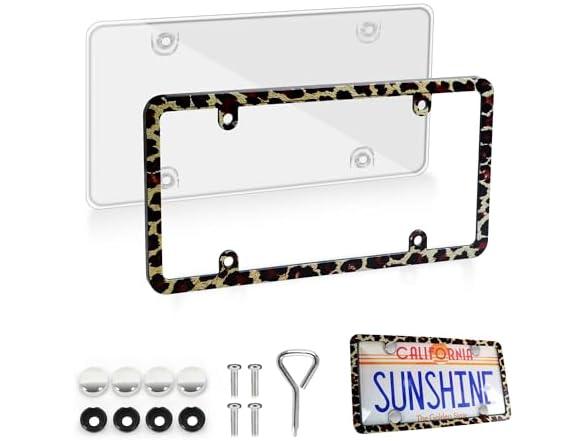 Car captain 1pcs License Plate Protector Unbreakab