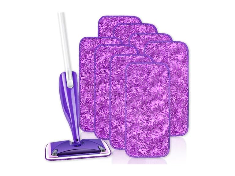 Hakfhsd 8 Pack Reusable Microfiber Mop Refill