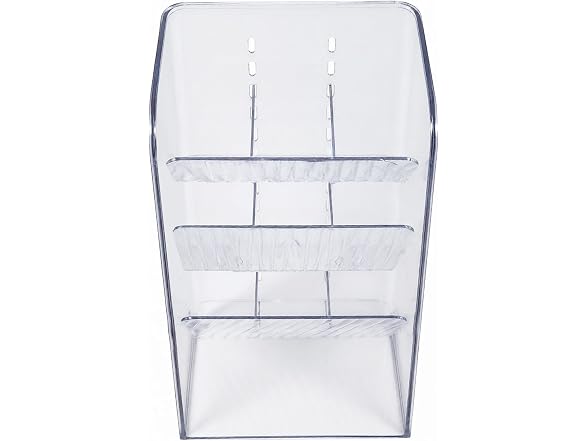 Azar Displays Three Tier Tilt Organizer Freestanding Clear Tilt-Out Bin Tower