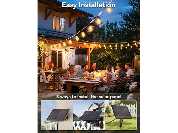 Brightever 50FT Solar String Lights - Gallery 8