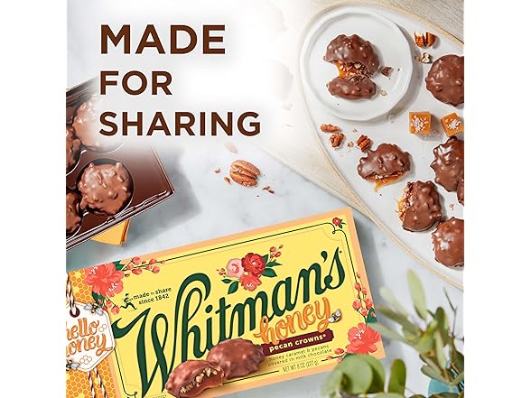 Whitmans Honey Pecan Crowns Gift Box 8oz