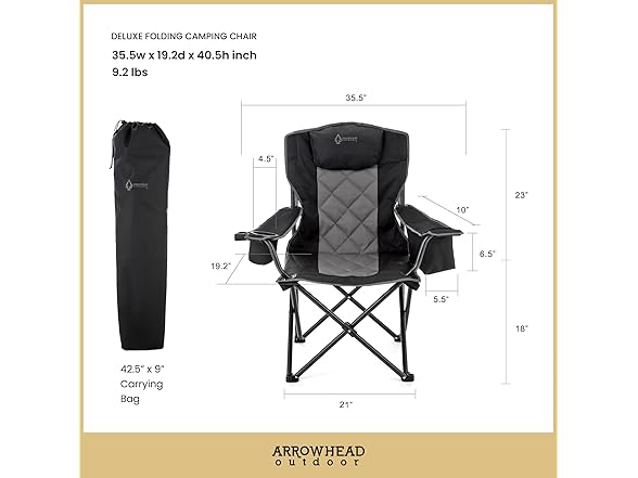 ARROWHEAD OUTDOOR 2-Pack Camping Quad Chair