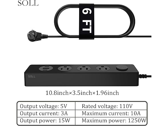 SOLL Weatherproof Power Strip