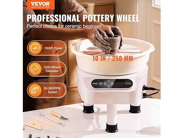 VEVOR Pottery Wheel Direct Drive 350W, 10"