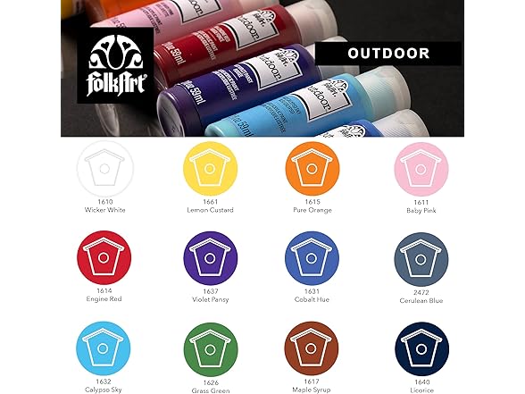 FolkArt FolkArt Outdoor Gloss Acrylic Craft Paint Set 