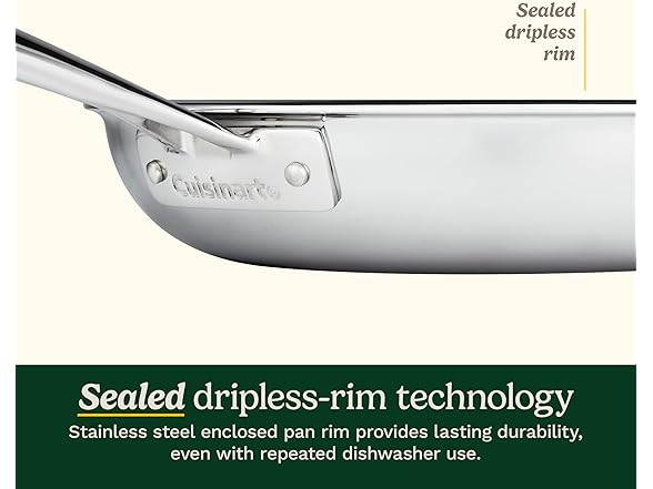Cuisinart FusionElite+ Hybrid Tri-Ply Stainless Steel 10 Inch Skillet