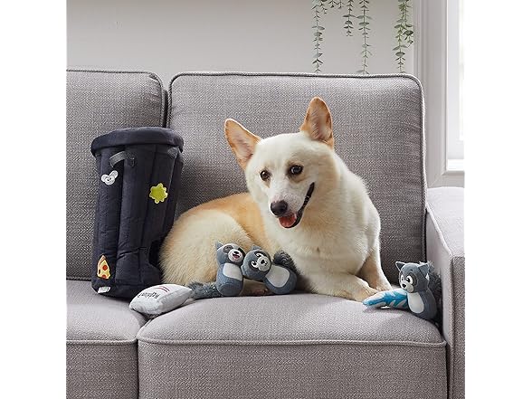 Outward Hound Hide A Raccoon Plush Dog Toy