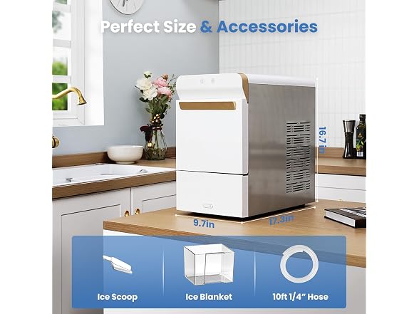 Gevi V2.0 Nugget Ice Maker, 38 lbs/24H
