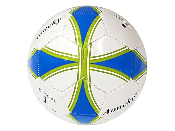 $3.99, Was $9.99, 60% Off! Aoneky Soccer Ball with Pump White/Blue/Green dealfomo