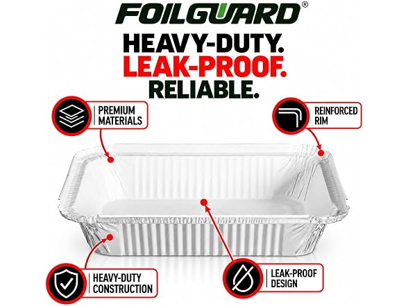FoilGuard 2.25 lb Oblong Aluminum Pans