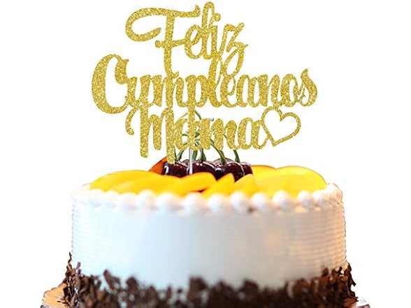 Feliz Cumpleanos Mama Cake Topper