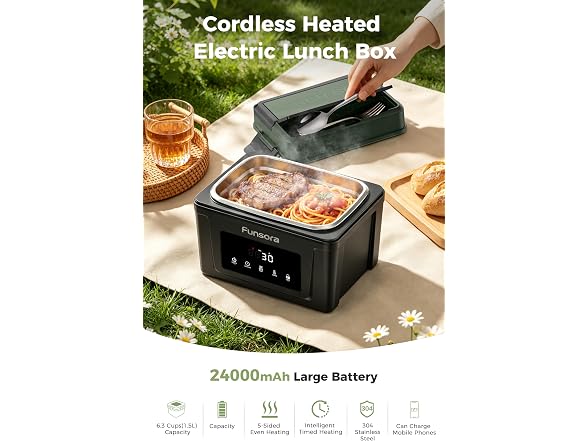 Funsora Cordless Electric Lunch Box