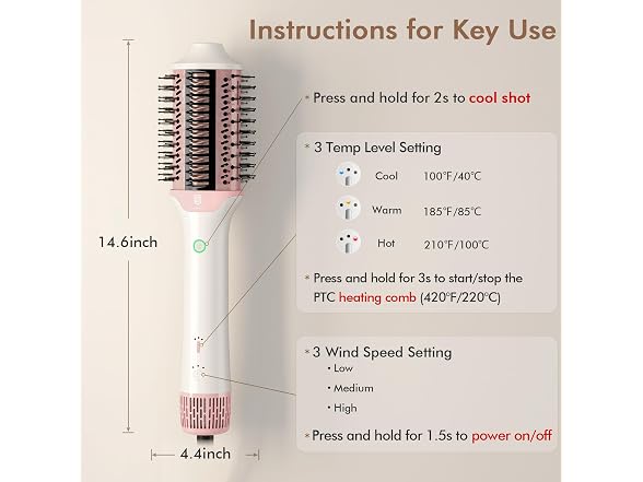 webeauty 110KRPM Blow Dryer Brush 1-Step