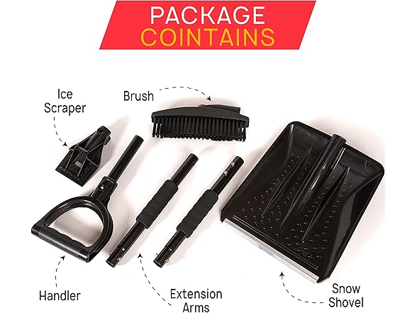 VaygWay 3 in1 Snow Shovel Kit