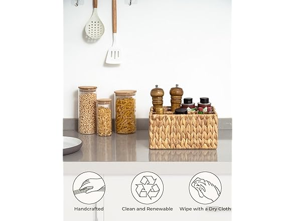Hand-Woven Flatware Storage Caddy