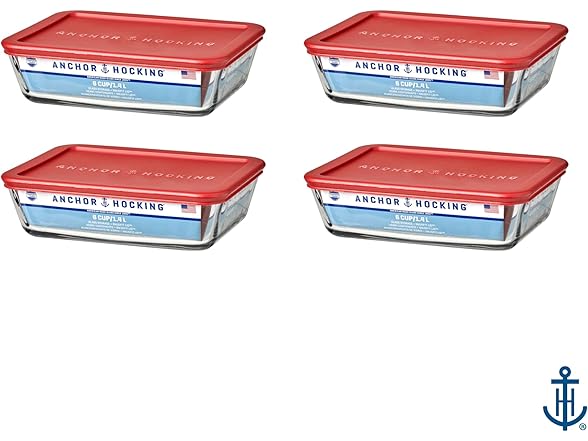 Anchor Hocking SnugFitTM Rectangular Food Containers