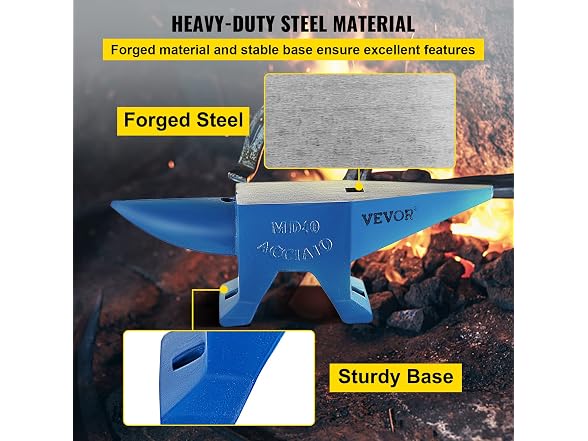 Single Horn Anvil 86Lbs Steel Anvil Blacksmith