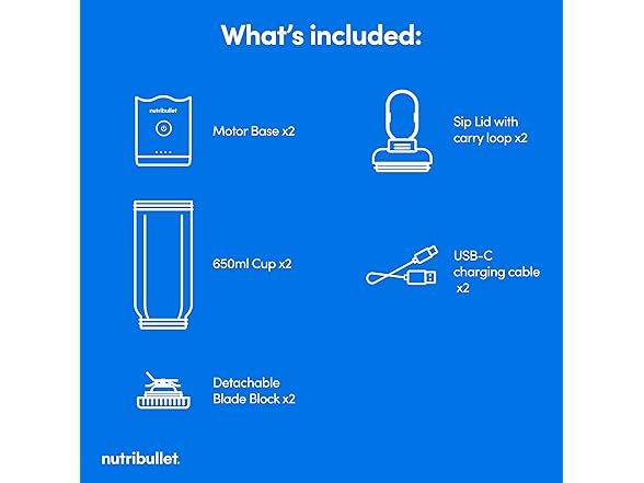 nutribullet Flex portable blender 22oz 2Pack