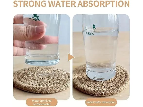 Cotton Woven 8-Piece Coasters Set