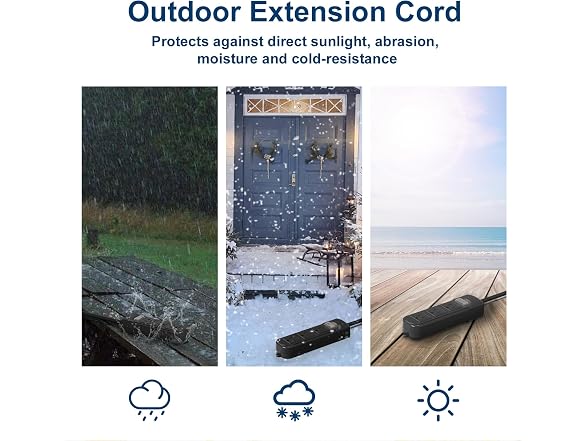 KEBEN 25FT Heavy Duty Outdoor Extension Cord