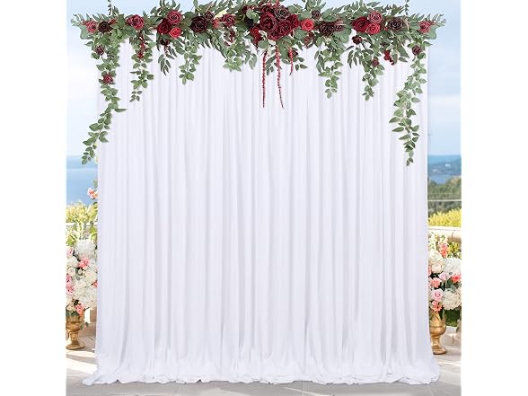 B-COOL White Backdrop Curtains 5ft x 8ft 2pk - Gallery 8