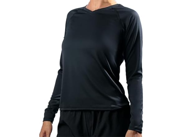Kanu Black Long Sleeve Swim Top (S)