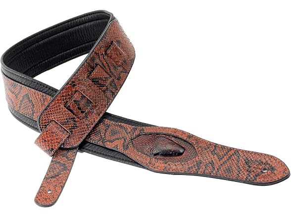 Walker & Williams Copperhead Pattern Padded Guitar Strap