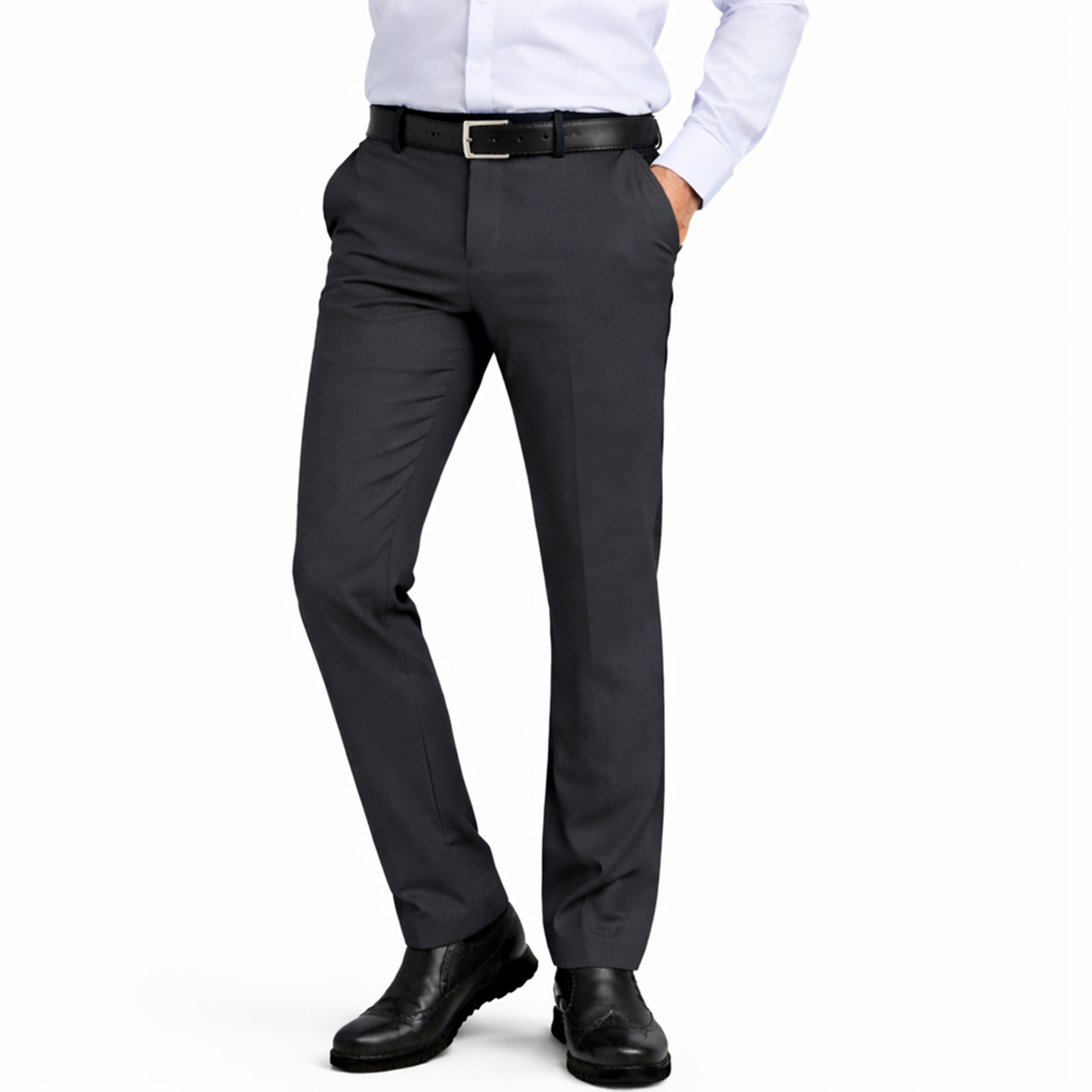 1-2Pk Mens Slim Fit Stretch Dress Pants - Gallery 24