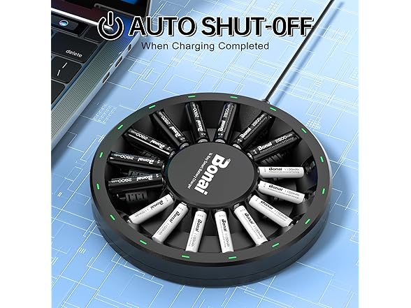 Rechargeable AA, AAA Battery Charger Kit
