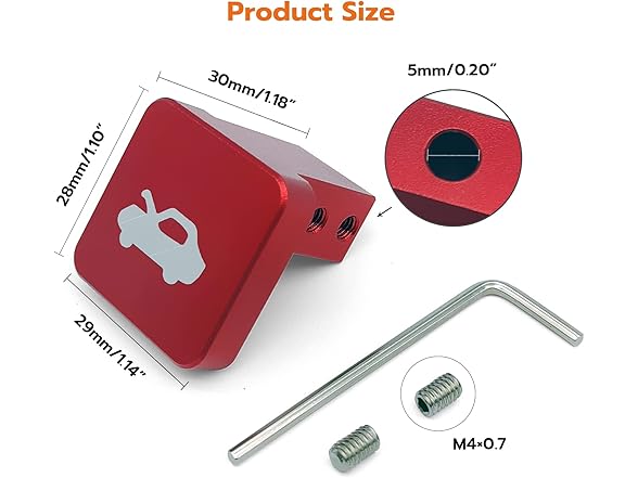 Hood Latch Release Cable Kit Red