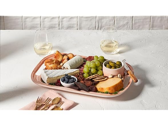 Le Creuset Stoneware Serving Platter, 16.25", Peche