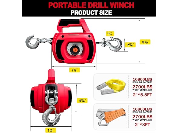 Portable Drill Winch 1000LBS