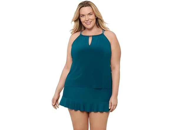 Aqua Green Women's Tankini Top Blue
