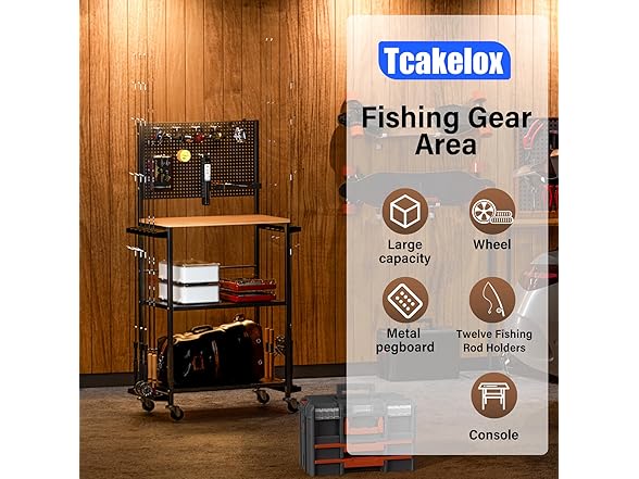 3-Tier Fishing Rod Storage Rack