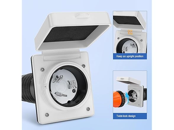 Nilight 50 AMP RV Shore Power Inlet