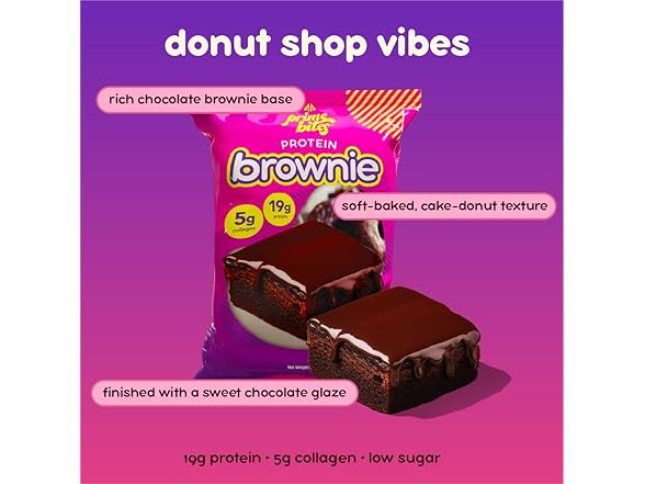 Prime Bites Chocolate Donut Brownie