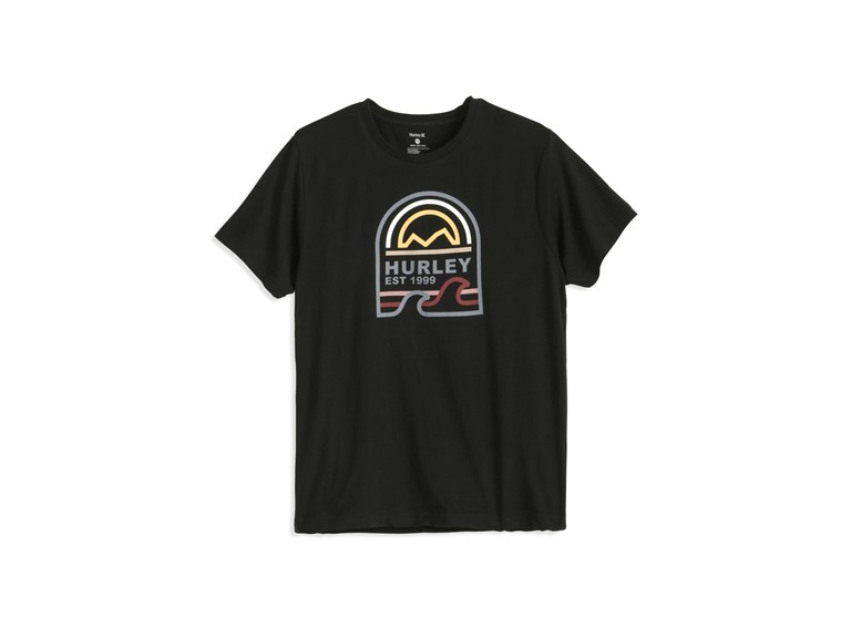 Hurley HFA24VMT-15416 S Hurley Location Graphic Tee Black