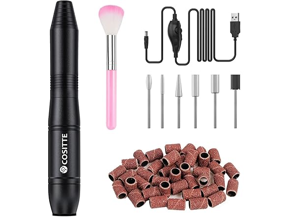 COSITTE Electric Nail Drill, USB Electric Nail Drill Machine f