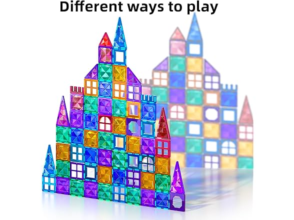 TEMI 80 Piece Set Cartoon Graphic Magnetic Blocks