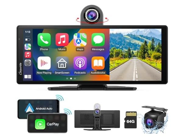 $67.99, Was $239.99, 71% Off! 9.3" Wireless CarPlay Screen w/ 4K Cam dealfomo