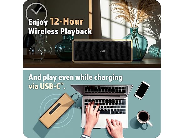 JVC Portable Wireless Bluetooth Stereo Speaker