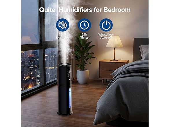 Jingkey Smart Humidifiers for Bedroom