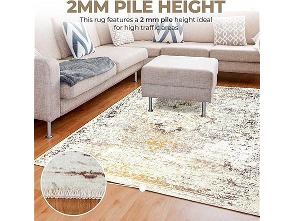 Superior Vintage Medallion Washable Rug Dove Collection