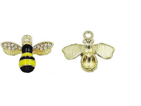 FmyZwh Bee Charm Pendants 50 Pieces